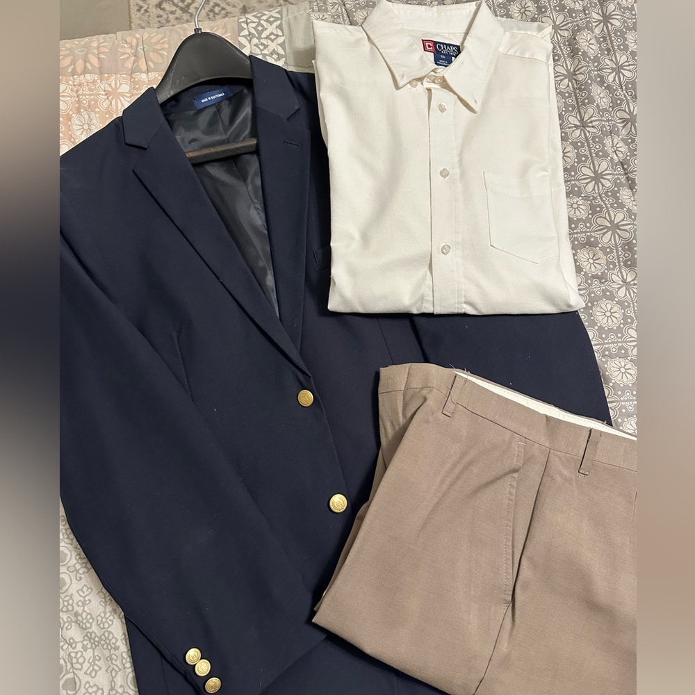 Chaps Size 20 Suit Set, Button up, Jacket, and Pants
